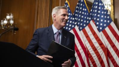 McCarthy leaves the podium
