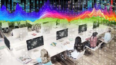 Children sit at computers