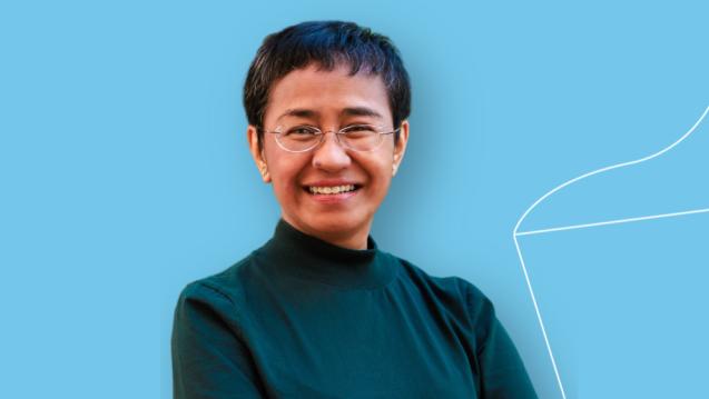 Maria Ressa Headshot Blue