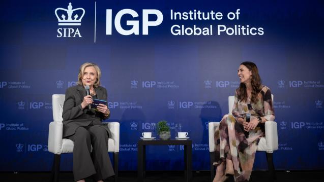 Jacinda Ardern and Hillary Rodham Clinton