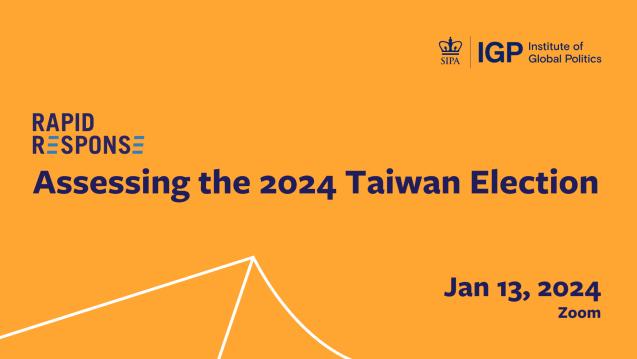 Assessing the 2024 Taiwan Election