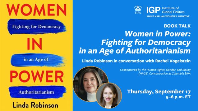 Robinson discusses her new book on women leaders