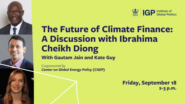 The Future of Climate Finance: A Discussion with Ibrahima Cheikh Diong