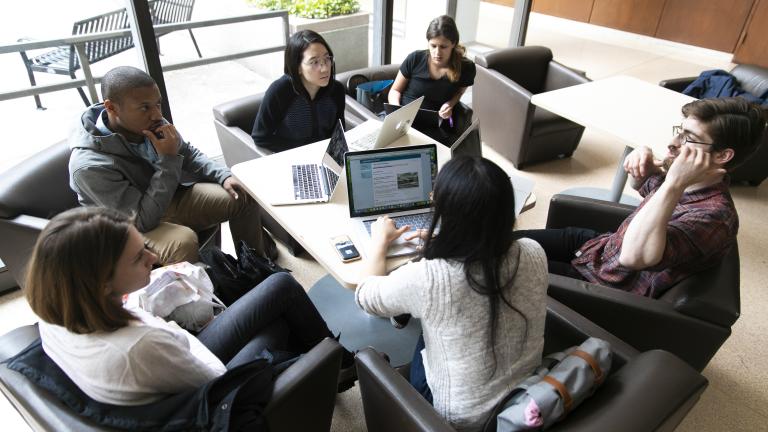 Students in a group