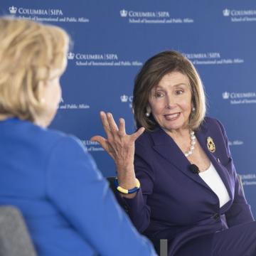 Hillary Rodham Clinton and Nancy Pelosi