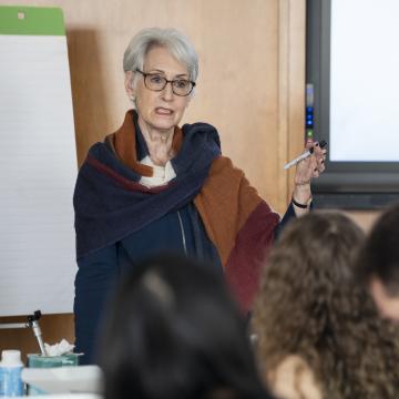 Wendy Sherman roundtable with students