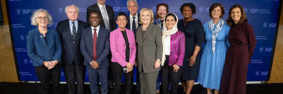 Many of the Inaugural Carnegie Distinguished Fellows were present for the IGP Summit, joining Secretary Hillary Rodham Clinton, Dean Keren Yarhi-Milo, and Dame Louise Richardson of the Carnegie Corporation of New York. [photo: Shahar Azran]