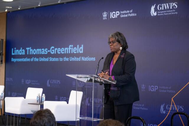 Ambassador Linda Thomas-Greenfield addressed a forum on conflict-related sexual violence.