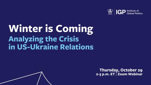 US-Ukraine Relations Webinar